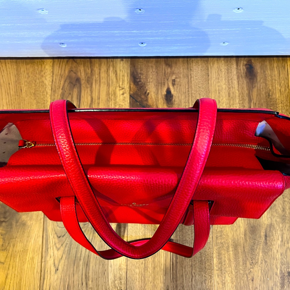 Kate Spade Red Leather Tote Bag - Picture 6 of 8